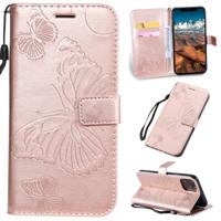 Gedrukt afdrukken Butterfly patroon horizontale Flip PU lederen draagtas met houder & kaartsleuven & portemonnee & Lanyard voor iPhone XI Max 2019 (Ro