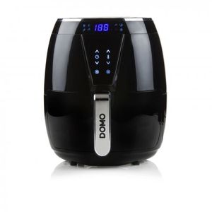 DOMO XL 4L Airfryer 4 l 1500 W Oververhittingsbeveiliging, CoolTouch-behuizing, Met display Zwart