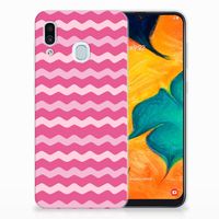 Samsung Galaxy A30 TPU bumper Waves Pink