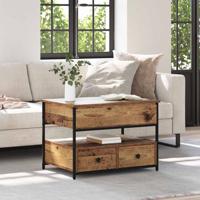 Salontafel met lade Oud Hout 70 x 50 x 54,5 cm Bewerkt hout