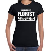 I'm the best florist t-shirt zwart dames - De beste bloemist cadeau - thumbnail