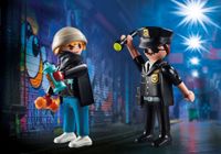 Playmobil DuoPacks DuoPack politieagent en graffiti spuiter - 70822 - thumbnail