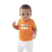 Oranje fan shirt / kleding Holland wij houden van oranje EK/ WK voor baby / peuters 86/93 (18-24 maanden)  - - thumbnail