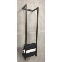 Wiesbaden Loft - Handdoekrek - 95x25x20cm - Mat Zwart