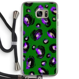 Green Cheetah: Samsung Galaxy S7 Edge Transparant Hoesje met koord