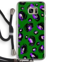 Green Cheetah: Samsung Galaxy S7 Edge Transparant Hoesje met koord Green Cheetah: Samsung Galaxy S7 Edge Transparant Hoesje met koord