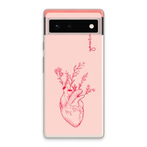 Blooming Heart: Google Pixel 6 Transparant Hoesje