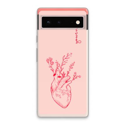 Blooming Heart: Google Pixel 6 Transparant Hoesje