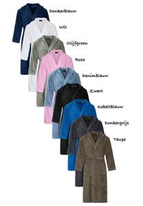 Badstof badjas met capuchon  - 9 kleuren-denim-2XL/3XL