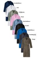 Badstof badjas met capuchon  - 9 kleuren-denim-2XL/3XL - thumbnail