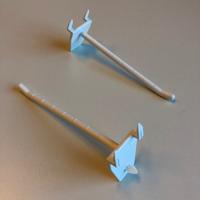 Kartonhaak enkel 100mm wit kunststof