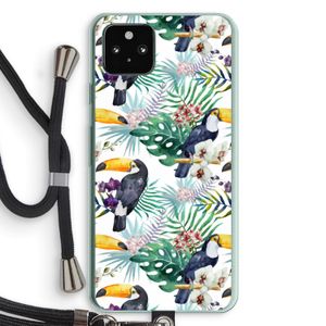 Tukans: Pixel 5a 5G Transparant Hoesje met koord