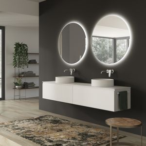 XenZ Ronde Badkamerspiegel Salo met Rondom Ledverlichting en Spiegelverwarming 110 cm