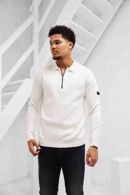 Quotrell Chief Knitted Polo Sweater Heren Wit - Maat L - Kleur: Wit | Soccerfanshop