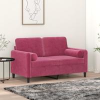 VidaXL Sierkussens 2 st 15x50 cm fluweel wijnrood