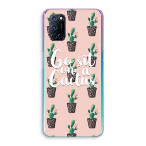 Cactus quote: Oppo A72 Transparant Hoesje