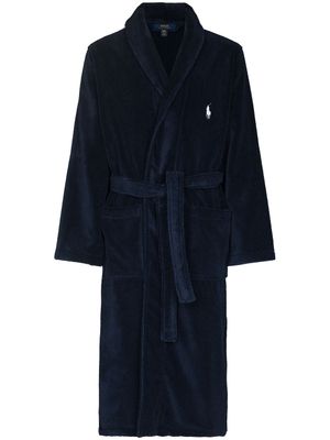 Polo Ralph Lauren peignoir ceinturé à logo brodé - Bleu
