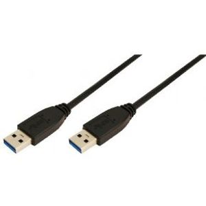 LogiLink CU0038 USB-kabel 1 m USB 3.2 Gen 1 (3.1 Gen 1) USB A Zwart
