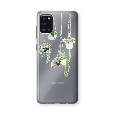 Hang In There: Samsung Galaxy A31 Transparant Hoesje