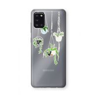 Hang In There: Samsung Galaxy A31 Transparant Hoesje