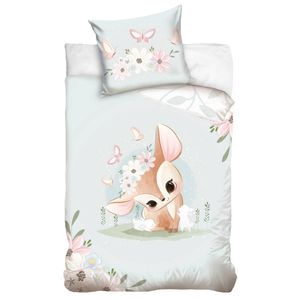 Carbotex Dekbedovertrek Deer Junior 90 X 120 Cm Katoen Groen