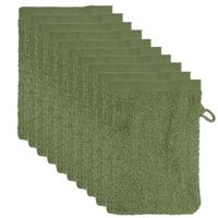 The One Washandjes Olive Green - 10 stuks The One Washandjes Olive Green - 10 stuks