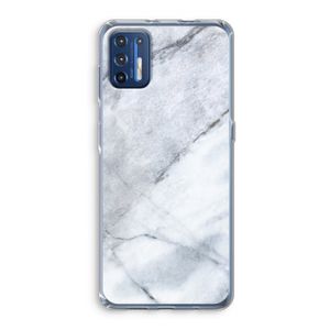 Witte marmer: Motorola Moto G9 Plus Transparant Hoesje