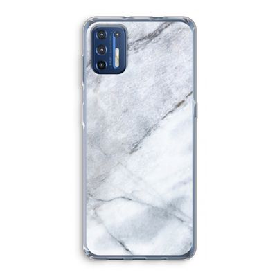 Witte marmer: Motorola Moto G9 Plus Transparant Hoesje