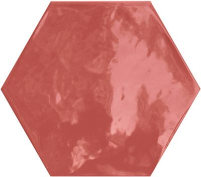 Wandtegel hexagon rood Terratinta Hexa 17x15cm cherry pie glans gerectificeerd