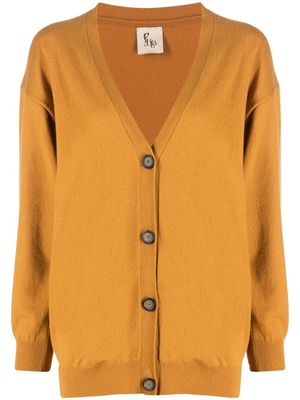 PAULA cardigan boutonné en cachemire - Orange