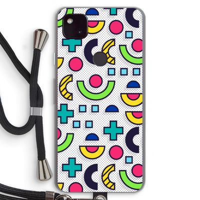 8-bit N°6: Pixel 4a 5G Transparant Hoesje met koord