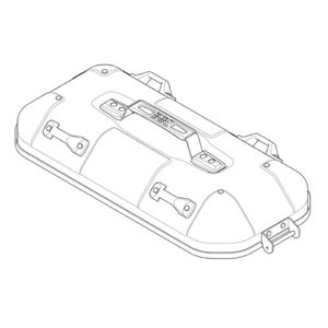 GIVI DLM36 Bovenschaal, Onderschaal & deksel voor koffers op de moto, Links Aluminium ZDLM36ALCM