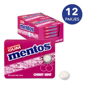 Mentos Mentos - Cherry Mint Chewing Gum 12 Stuks