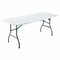 Marbueno Vouwtafel Kunststof Wit 180X70X74 cm Catering, Strand en Kamperen 10529
