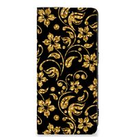 OPPO Reno8 Pro Smart Cover Gouden Bloemen - thumbnail