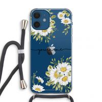 Daisies: iPhone 12 mini Transparant Hoesje met koord