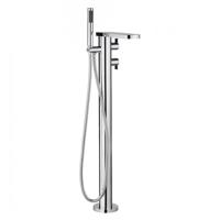Crosswater Wisp badkraan thermostatisch 98.2cm vrijstaand uitloop 30cm met handdouche chroom WP418TFC Crosswater Wisp badkraan thermostatisch 98.2cm vrijstaand uitloop 30cm met handdouche chroom WP418TFC