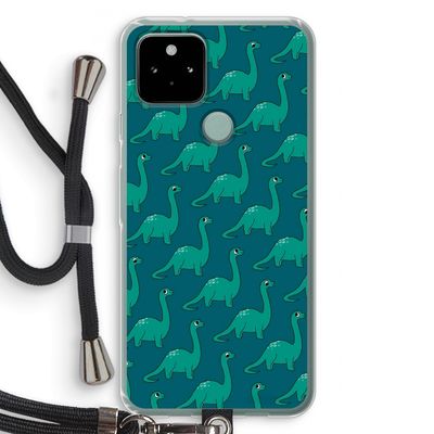 Diplodocus: Pixel 5 Transparant Hoesje met koord