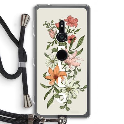 Hello bloemen: Sony Xperia XZ2 Transparant Hoesje met koord