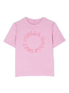 Stella McCartney Kids t-shirt à logo appliqué - Rose