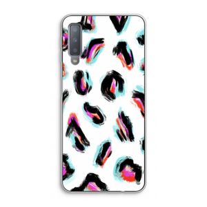 Cheetah color: Samsung Galaxy A7 (2018) Transparant Hoesje