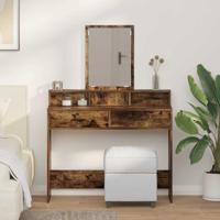 Kaptafel met lade Gerookt eiken 100 x 41 x 140 cm Bewerkt hout