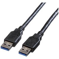 ROLINE USB 3.2 Gen 1 kabel, type A-A, zwart, 1,8 m