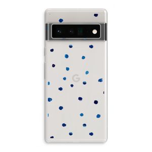 Blauwe stippen: Google Pixel 6 Pro Transparant Hoesje