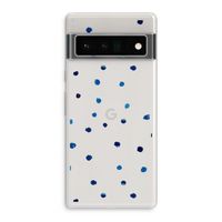 Blauwe stippen: Google Pixel 6 Pro Transparant Hoesje