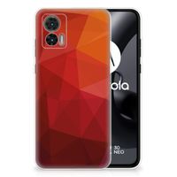 TPU Hoesje voor Motorola Edge 30 Neo Polygon Red - thumbnail