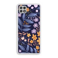 Flowers with blue leaves: Samsung Galaxy A22 4G Transparant Hoesje