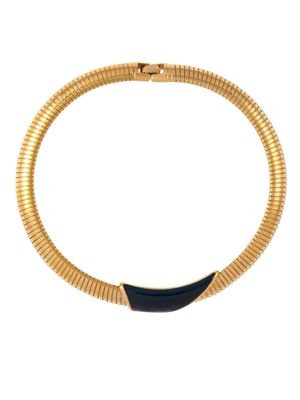 Susan Caplan Vintage collier Monet en maille serpent (années 1980) - Or