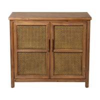 Webbing kast Bandung - bruin - 72x80.5x39 cm