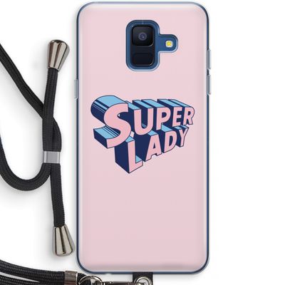 Superlady: Samsung Galaxy A6 (2018) Transparant Hoesje met koord